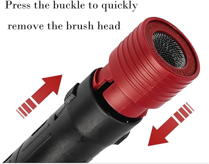 9-Piece Car Wheel Stud Cleaner Tool Set, Rust Removal Brush for 12-28mm Nuts, Drill Attachment for Impact Driver Use