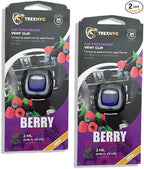 Car Air Fresheners Vent Clips, Essential Car Odor Eliminator, Perfect Scented Car Accessories, For Long Lasting Fragrance up to 30 days, 0.07 FL.OZ (Berry, 2 Packs)