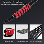 Washing Kit: Water-fed Brush,Squeegee, Window Cleaning Pole, Water Fed Telescopic Brush, Extendable Long Reach Window Cleaner Equipment,24FT (36FT(10.8m))