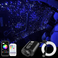AMKI Mini 6W Starlight Headliner Kit 200pcs 0.03in 6.5ft,Twinkle+Sound Activated Fiber Optic Light 4Lamp Beam Starlight Box APP/Remote Control for Car Home Star Ceiling Decoration