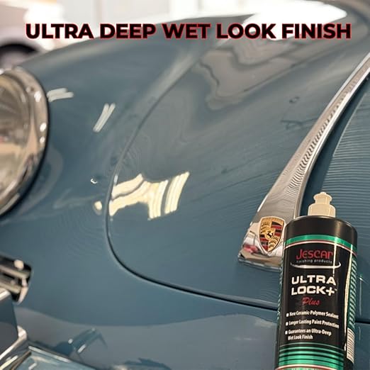 Jescar Ultra Lock + - 16oz | SiO2-Infused Advanced Polymer Sealant for Long-Lasting Paint Protection and High Gloss Finish – UV Protection, Easy Application, Safe for Cars, Boats, RVs, and Motorcycles