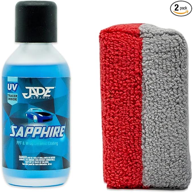 Jade Sapphire - PPF & Vinyl Wrap Ceramic Coating 60CC - Coating Applicator - Up To 2 Years of Durability & Protection From UV Rays & Corrosion