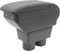 YJYWZH Armrest Box for Nissan Almera Versa 2007-2011 Car Center Storage Box Hand Centre Consoles Cup Holder Arm Rest Double-Layer Black Accessories