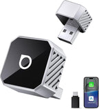 OTTOCAST Mini 3.0 (Pot) 2025 Wireless CarPlay & Android Auto 2-in-1 Adapter, Plug & Play, 5GHz WiFi, Auto Connect for iPhone & Android, Fits 98%+ OEM Wired CarPlay Cars
