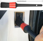 4PCS Wheel Brush Kit for Cleaning Wheel and Tire, Wheel and Rim Brush, Car Detailing Brushes, 360 Degree Bendable & Durable Car Wheel Rim Cleaner Brush Set (Red)