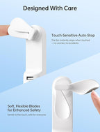 JISULIFE 3 IN 1 Handheld Mini Fan - Portable Fan & Power Bank & Flashlight, 19H Max Cooling, USB Rechargeable, Pocket-Sized for Travel, Cruise, Concerts, Makeup, 2026 Summer Gifts for Women(White)