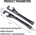 Car Seat Gap Filler, car in between seat catcher 2-Pack No-Drop Seat Side Gap Seam Filler Organizer, Universal filler between car seat and console (Black)