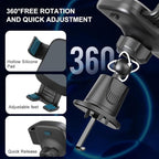Wireless Car Charger, Auto-Clamping Air Vent Mount Car Phone Holder - 15W/10W/7.5W Fast Charging Compatible with iPhone 17/16/15/14/13/13 Pro/12 Pro Max/12 Pro/12 & Samsung Galaxy, Gift for Men Women
