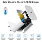 USB C Charger for iPhone 17/16/15 Charger Fast Charging,20W Apple Fast USBC Wall Chargers 2Pack Type C Blocks Adapter Fast USBC Charging Cable Cord for iPhone 17 Pro Max/16Pro/15Plus/iPad Pro/Air/Mini