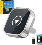 Kairiyard Wireless CarPlay Adapter for iPhone and Android Auto, 2-in-1 Convert Wired to Wireless Car Play Adapter, Plug and Play, No Latency, Fast and Stable Auto Connect, with USB/USB-C