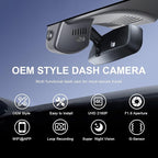 Mangoal Front 4K & Rear 1080p Dash Cam Custom fit for Mazda CX-50 2025 2026(Model B), UHD 2160P Video, Free App & WiFi, 128GB Card