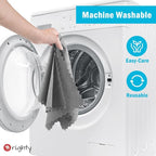 Orighty Microfiber Cleaning Cloth, 5 Pack Highly Absorbent Cleaning Rags, Household Cleaning Supplies, Reusable Lint Free Cloths Microfiber Rag for House, Kitchen, Car Care, 12x11 inch, Grey