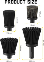 4 PCS Replacement Brush Heads for Fanttik Flip G10 Nano HomeCare & AutoCare Cordless Electric Spin Scrubber, Accessories for Steering Wheel, Door Handles & Frames, seat Belts