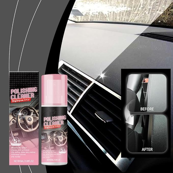 Car Interior Cleaner, Vehicle Interior Polish,Polishing Cleaner Car Interior, Car Interior Detailer and Cleaner, Vehicle Interior Polish, Interior Detailer Spray (2 Pcs)