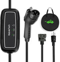 Level 1+2 EV Charger, 16Amp 110-240V, Portable SAE J1772 Electric Car Chargers, Plug-in EV Charging Station for Home,21 Ft Level 2 Charger Cable NEMA 6-20Plug(Tesla Need Adapter)