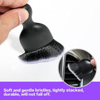 AOCISKA Car Interior Detailing Brush,Soft Bristle Cleaning Brush Car Detailing Brush Dusting Brush,Car Interior Cleaning Tool,Auto Detail Brush Car Dash Duster Brush (Black&White with Cap)