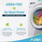 AIDEA Microfiber Cleaning Cloth, 800PK, Soft Absorbent Rags, Microfiber Towels for Cars, Kitchen Towels, Dusting Cloth for Home, Window, Cleaning Supplies, 12"×12"