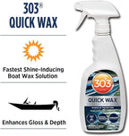 303 Marine Quick Wax - Quick & Easy - 90 Days Of Protection - Provides a Slick, Protective, Glossy Shine - Use On Wet / Dry Surfaces - Carnauba Wax, 32oz. (30213)