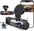 Dash Cam Front and Rear, 1080P Dash Camera for Cars, 3 Channel Car Camera Front Rear and Inside/Back with 32GB Card 5G Wireless WiFi, Loop Recording, Night Vision, HDR, G-Sensor, 24Hr Parking