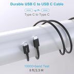 67.5W Car Charger USB C Super Fast Charging, 45W USBC & QC3.0 Port Plug for iPhone 17 Pro Max/Air/16/15/iPad, Samsung S26/S25 Android Cell Phone, Dual 12V Cigarette Lighter Adapter + 8 ft Type C Cable