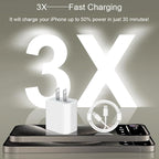 iPhone 17 16 15 Charger Fast Charging 2+2Pack 20W USB C Wall Charger with 10FT Fast Charging Cable Compatible with iPhone 17/17 Air/17 Pro/17 Pro Max/iPhone 16/15 Series, iPad Pro/AirPods