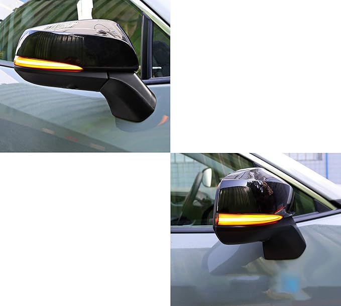 iJDMTOY Clear Lens Dynamic Sequential Blink/Flow Full LED Side Mirror Turn Signal Light Assembly Kit Compatible with Toyota 2016-2023 Tacoma, 2019-2025 RAV4, 2020-up Highlander, etc