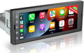 Android Single Din Radio Car Stereo with Wireless Apple CarPlay & Android Auto - 6.9" InCell Touchscreen Car Radio Support Backup Camera, Mirror Link, Bluetooth, GPS, AM&FM, RDS, USB, EQ, SWC