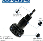 Wheel Hub Resurfacing Kit, Car Wheel Hub Rust Removal Tool Brake Hub Cleaning Kit for Lug Studs and Rotors, Inner Rim Cleaner Tool Fits Power Drill or 1/2" Impact Driven Wrenches (Black)