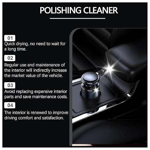 XIRUJNFD Car Interior Protectant Spray, Car Interior Cleaner, 100ml Interior Detailer Spray, Polishing Cleaner, All Purpose Vehicle Interior Polish (2)