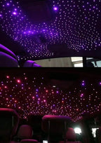 AKEPO 16W Starlights Headliner Kit Fiber Optic Star Lights Kit, Mixed Dia. 295pcs(0.75+1+1.5mm) 9.8ft/3m Optical Fiber Strands APP/Remote Control Music Activate Car Home Use Optical Fiber Light Kits