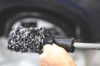 Detail Factory - Wheel Brush Kit with Interchangeable Microfiber Covers - Ultra-Soft Cleaning, Washing and Detailing Wheels, Tires, and Rims - Red