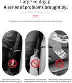 IHOTDER 2PCS Car Seat Gap Filler - Car Seat Gap Filler Organizer for Holding Phone,Key,Purse - Universal Car Gap Filler Fits CCar Truck SUV Car Interior Accessories (Burgundy/2PCS)…