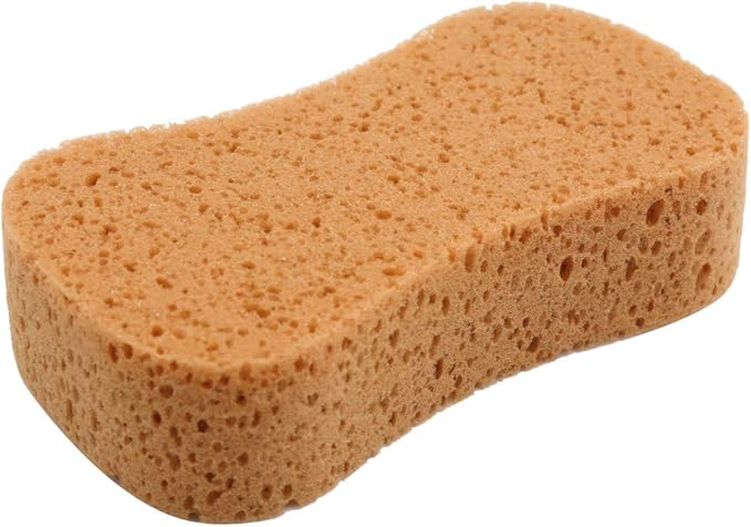 uxcell Car Wash Sponge Auto Windshield Soft Perforated Yellow Washing Sponge Pad