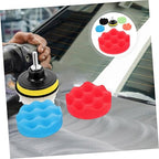 2 Sets Polishing Pads for Drill Versatile Buffing Sponge Kit for Car Waxing and Detailing Drill Attachment Wear Resistant High Efficiency Cleaning and Polishing