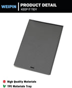 for 2PCS Center Console Organizer Tray TPE Materials Compatible with 2014-2018 Silverado/Sierra 1500& 2015-2019 Silverado&Sierra 2500HD/3500HD - Full Console w/Bucket Seats Only
