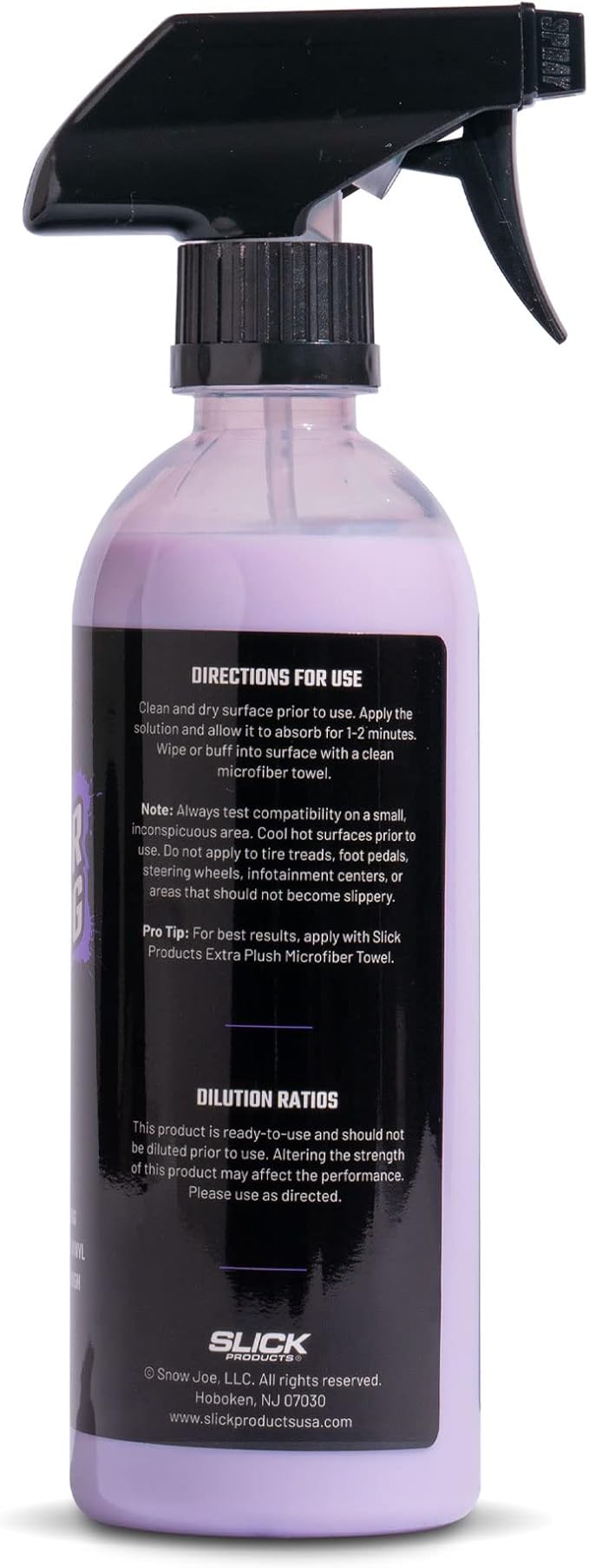 Slick Products Multi-Surface Exterior Dressing – Restores, Protects & Shines Vinyl, Rubber & Plastic – Non-Greasy Silky Finish with Fresh Grape Scent – 16 oz.