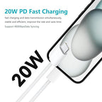 2 Pack 6FT 20W Fast Wall Charger Block for iPhone 16e 16 15 Chargers,iPad 11 A16 2025,AirPods 4th, iPhone 16 Plus/16 Pro Max/iPhone 15 Pro Max, iPad 10th Tablet USB Type C to USB C Charging Cord Cable