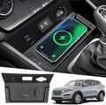 Wireless Car Charger for Hyundai Tucson 2015 2016 2017 2018, Wireless Fast Phone Charging Pad with 18W QC3.0 USB, Fit for Hyundai Tucson SE/Eco/Sport/Limited Interior Accessories Upgrades