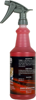 Zenex Turbo Wheel Cleaner - Professional-grade Wheel & Tire Detailer | Removes Grease, Brake Dust, & Road Grime | Chrome, Stainless Steel, Painted, & Rubber Surfaces | Non-Acidic | 32 oz (2 Pack)