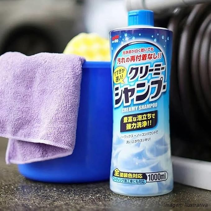SOFT99 Neutral Shampoo Creamy Type 1000ml pH Neutral Car Wash Soap Thick Creamy Foam Auto Shampoo Safe for Coated & Waxed Cars High Lubrication Hand Wash & Foam Cannon Compatible