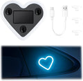 iFunyLED Car LED Interior Lights, Heart-Shaped Ambient Light for Windows, 5 Lighting Modes, Charging Through Type-c and Solar Energy, Car Decorations for Women Men, Pack of 1, (Ice Blue)