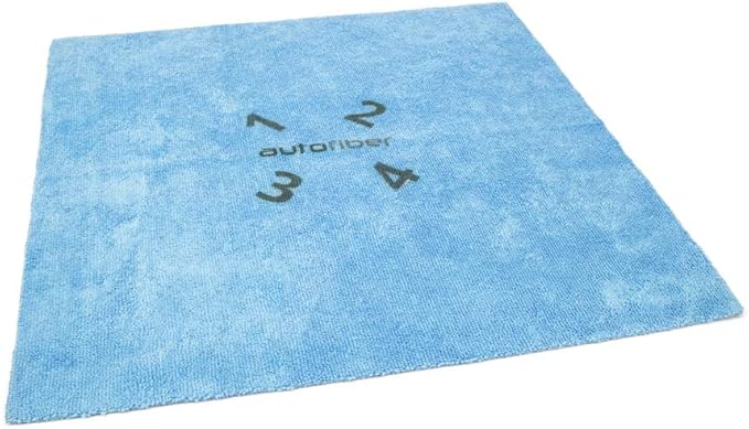 Autofiber [Quadrant Wipe] Premium Coating Leveling Towel (16"x16") 10 Pack (Blue)