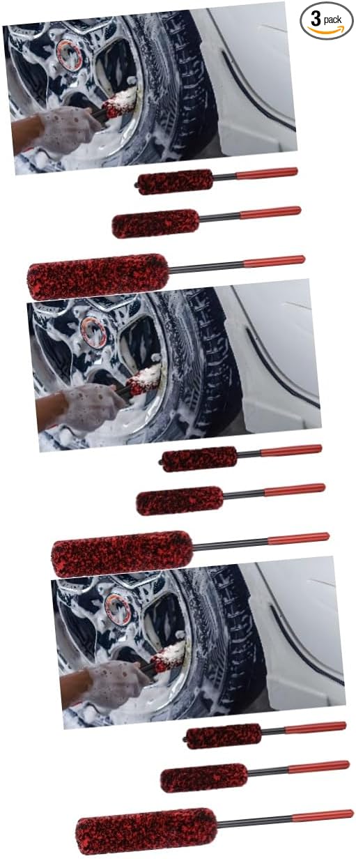 Cabilock 9pcs Wheel Cleaning Brush Bendable Detail Brushes for Car Auto and Motorcycle for Tire and Rim Cleaning