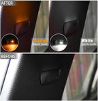 NJSBYL 2PCS LED Ambient Lighting Circuit Board Replacement for B-MW 2 3 4 5 7 M2 M3 M4 X5 X6 X7 Pre-LCI LCI Courtesy Rear Pillar Front Seatback Atmosphere Module Orange-White
