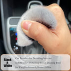 Double Head Brush for Car Clean,Car Brushes for Detailing Interior,Car Detailing Brushes Exterior,Soft Car Detailing Brush(Black&White,3Pack)