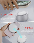 Stouchi Mag- Safe Charger Stand for 25W/15W MagSafe Charger Heavy-Duty Premium Metal Holder Base Desktop Tablet Mount for iPhone 17/16 Pro /16/15 Pro/15/14/13/12 -Silver
