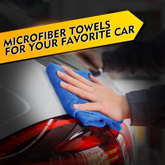 HOMEXCEL Microfiber Cleaning Cloth 50 Pack, 12.5 x 12.5 inch Microfiber Towels for Cars, Ultra Absorbent Car Washing Cloth, Lint Free Streak Free Cleaning Rags for Car, Kitchen, and Window, Multicolor