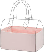 DGAZ Silk Purse Organizer Insert Fits LV Speedy 16/20/25/30/35/40/45 bags，Silky Smooth Bag Organizer，Luxury Handbag & Tote Shaper(Pink,SP40)