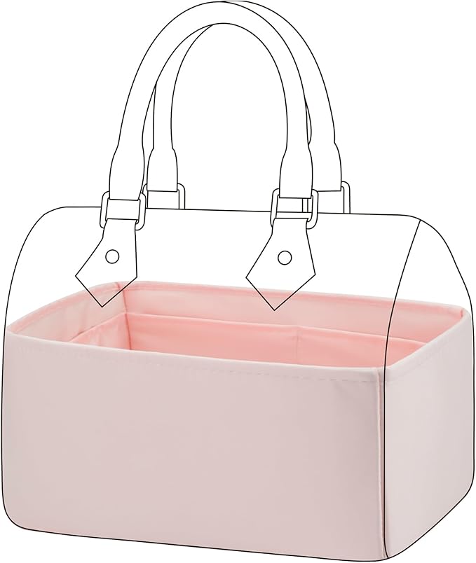 DGAZ Silk Purse Organizer Insert Fits LV Speedy 16/20/25/30/35/45 bags，Silky Smooth Bag Organizer，Luxury Handbag & Tote Shaper（Pink，SP35）