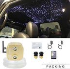 AZIMOM 2022Upgraded Bluetooth 20w Twinkle Fiber Optic Lights Star Ceiling Lighting Kits Mixed 860pcs*13.1ft Fiber Strands Dual Port RGBW Music Remote APP Control Light Source Home Car Ceiling Décor